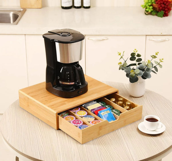 Carla Home Bamboo K Cup Coffee Pod Holder Storage Organizer For Kitchen Jewelry And Cosmetic Other Coffee Tea & Espresso Makers