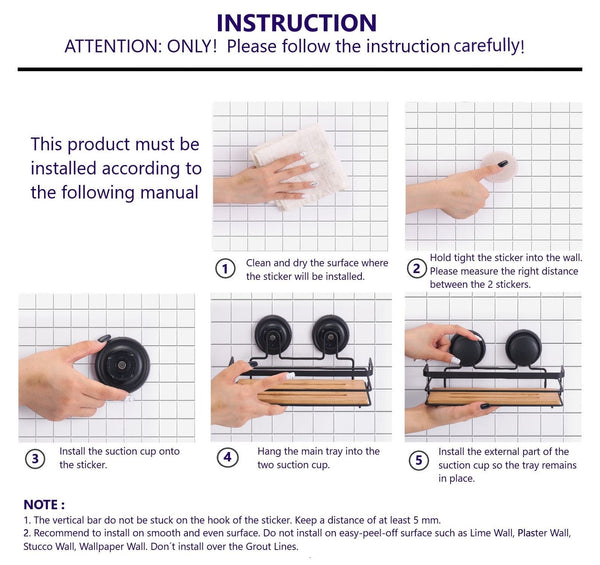 Carla Home 2 Pack Round Bamboo Corner Shower Caddy Shelf Basket Rack With Premium Vacuum Suction Cup No Drilling For Bathroom And Kitchen Shelves