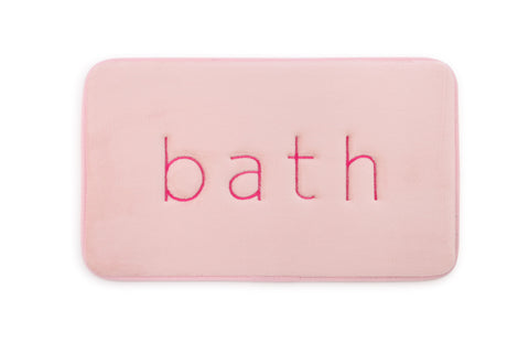 Carla Home Extra Thick Memory Foam & Super Comfort Bath Rug Mat For Bathroom (60 X 40 Cm Pink) Bath Mats Rugs & Toilet Covers