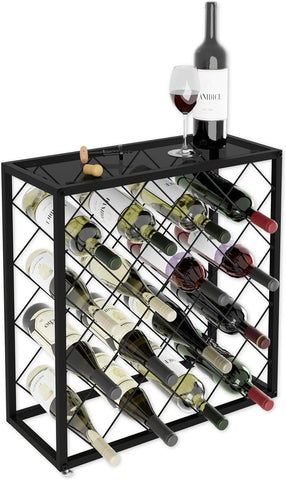 Carla Home Freestanding Metal Wine Rack For 25 Bottles Racks