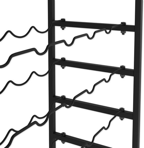 Carla Home 6 Tier Freestanding Wine Rack For 30 Bottles With Wood Countertop And Sturdy Metal Frame Racks