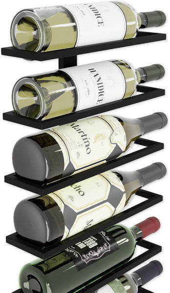 Carla Home Metal Wall Mount Wine Rack For Bottles Liquor Champagne (Holds 10 Bottles) Racks