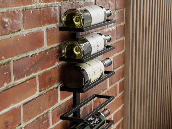 Carla Home Metal Wall Mount Wine Rack For Bottles Liquor Champagne (Holds 10 Bottles) Racks