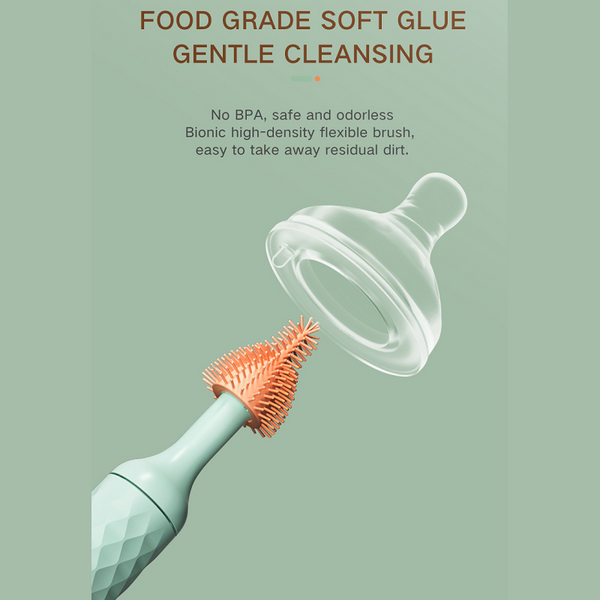 360 Degree Rotating Little One Electric Silicone Bottle Brush Cleaning Tools Bottle Brushes