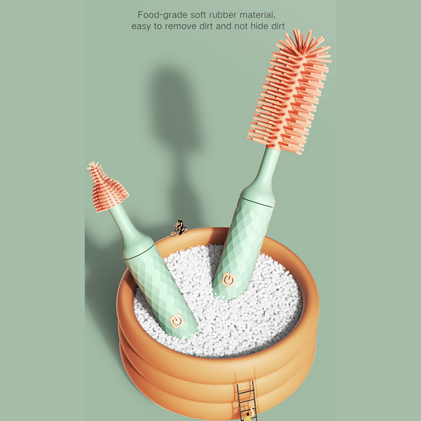 360 Degree Rotating Little One Electric Silicone Bottle Brush Cleaning Tools Bottle Brushes