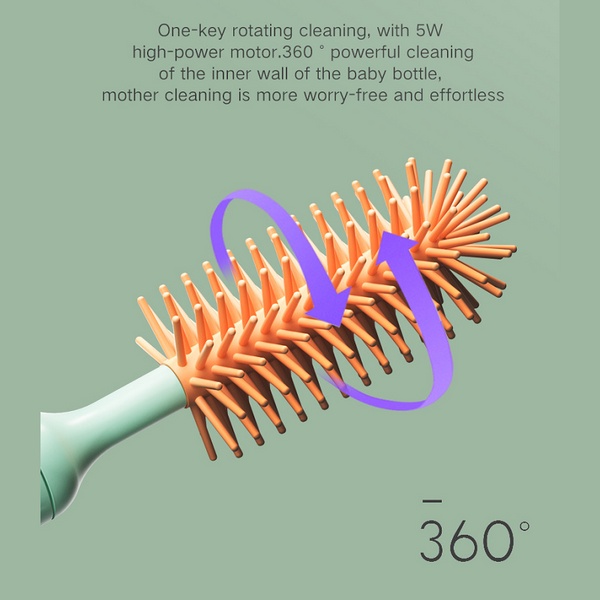 360 Degree Rotating Little One Electric Silicone Bottle Brush Cleaning Tools Bottle Brushes