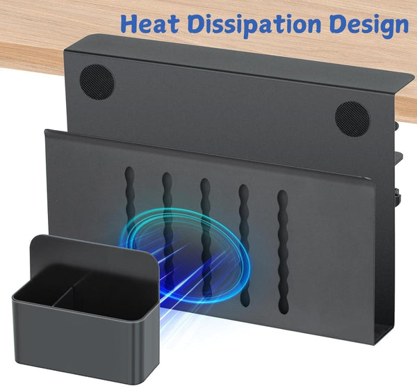 Carla Home Under Desk Side Laptop Holder Storage With No Drill Cable Management Tray And Pen For Office Other Laptop & Desktop Accs