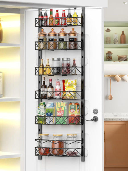 Carla Home 6 Tier Adjustable Baskets Over Door Pantry Organiser For Kitchen Other Kitchen Storage
