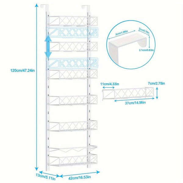 Carla Home 6 Tier Adjustable Baskets Over Door Pantry Organiser For Kitchen Other Kitchen Storage