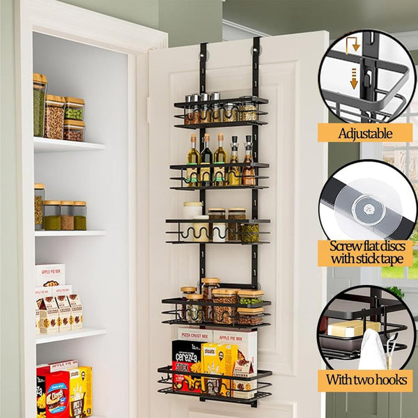 Carla Home 4 Tier Adjustable Baskets Over Door Pantry Organiser For Kitchen Other Kitchen Storage
