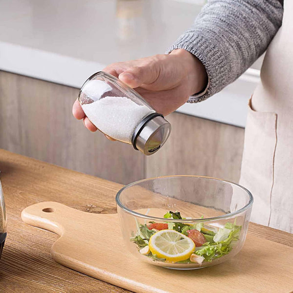 Carla Home Rotating Spice Rack Organizer With 16 Glass Jars For Kitchen Seasoning And Herb Storage Spice Jars & Racks