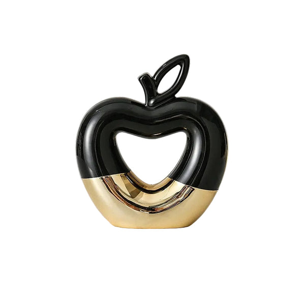 Modern Minimalist Gilded Apple Pear Creative Wine Cabinet Decorative Piece Luxury Home Living Room Entrance Ceramic Craft Ornaments & Statues