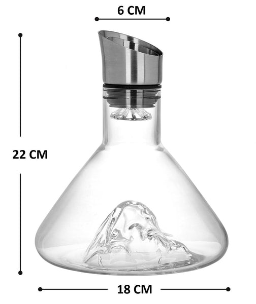 Carla Home Iceberg Wine Decanter With Aerator Filter And Lid Decanters
