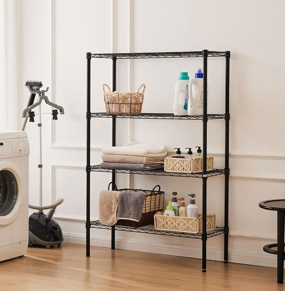 Carla Home 4 Tier Adjustable Metal Storage Shelves Wire Rack Organizer For Kitchen Pantry Bathroom Laundry Room (60Cm X 40Cm D 140 H) Other Kitchen St