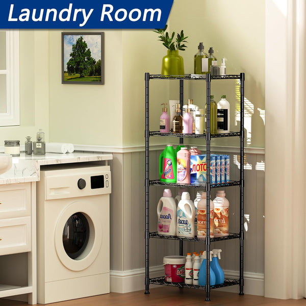 Carla Home 4 Tier Adjustable Metal Storage Shelves Wire Rack Organizer For Kitchen Pantry Bathroom Laundry Room (60Cm X 40Cm D 140 H) Other Kitchen St