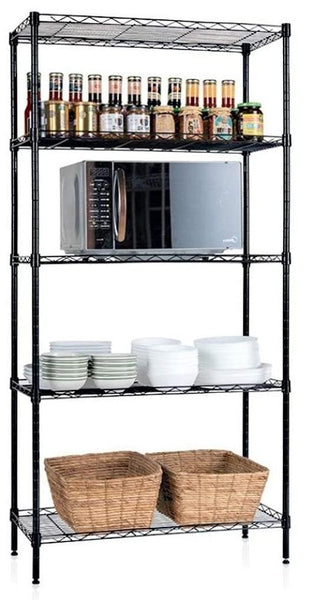 Carla Home 5 Tier Adjustable Metal Storage Shelves Wire Rack Organizer For Kitchen Pantry Bathroom Laundry Room (60Cm X 40Cm D 145Cm H) Other Kitchen
