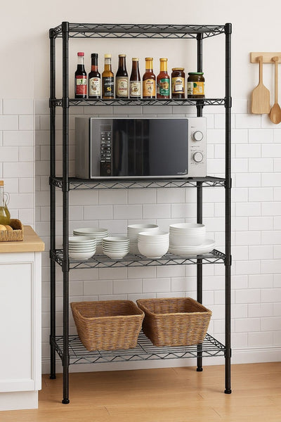 Carla Home 5 Tier Adjustable Metal Storage Shelves Wire Rack Organizer For Kitchen Pantry Bathroom Laundry Room (60Cm X 40Cm D 145Cm H) Other Kitchen