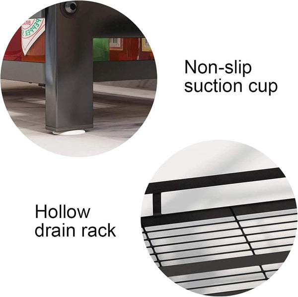 Carla Home 2 Tier Kitchen Spice Rack Organizer Storage Shelf For Condiments Oil Bottles Utensils Cutting Board & More Spice Jars & Racks