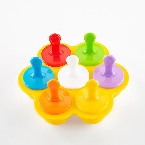 Made Ice Cream 7 Hole Little Silicone Popsicle Multifunctional Tray Mold Ice Cubes Trays & Moulds