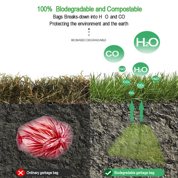 Biodegradable Pet Waste Bags Corn Starch Pla Degradable Poop 4 Pack Box Set Pooper Scooper & Bags