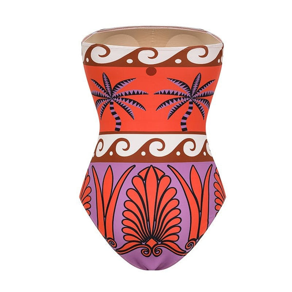 Two Piece Hot Spring Swimsuit Women's Strapless Swimwear