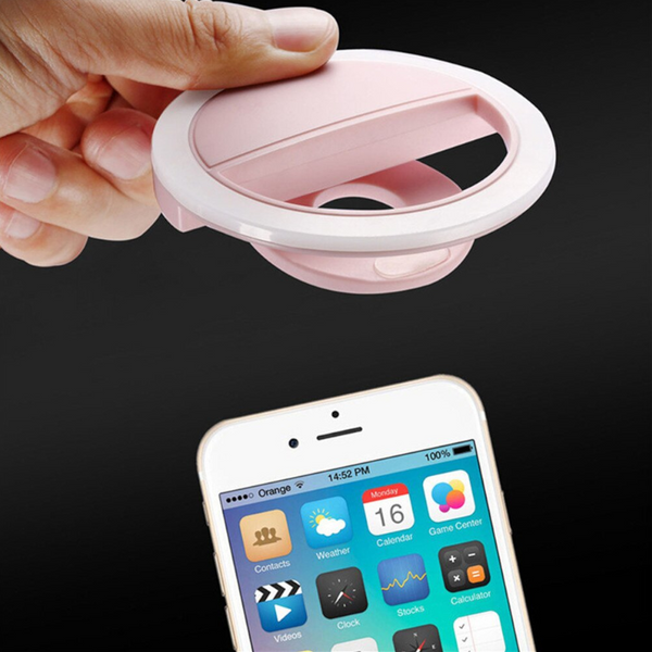 36 Led Portable Rechargeable Selfie Flash Ring Fill Light Lamp White