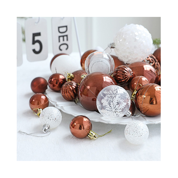 36Pcs Bright Colour Christmas Balls Decorative Pvc Xmas Tree Hanging
