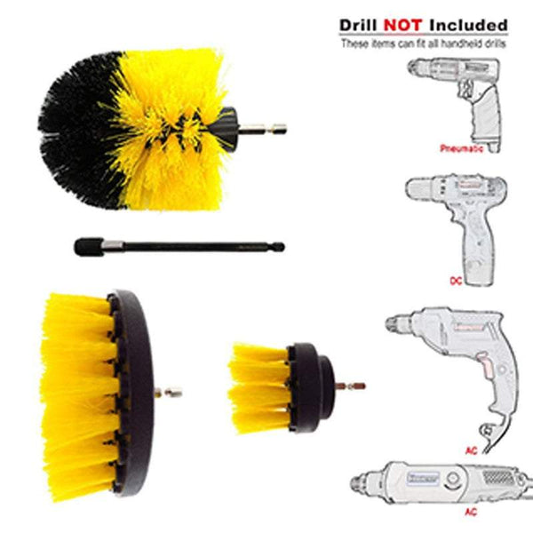 37 Pieces Cleaning Drill Attachments Set Sponges Brushes Tools Cleaning Brushes