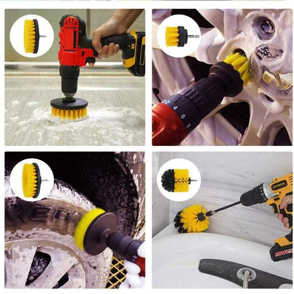 37 Pieces Cleaning Drill Attachments Set Sponges Brushes Tools Cleaning Brushes