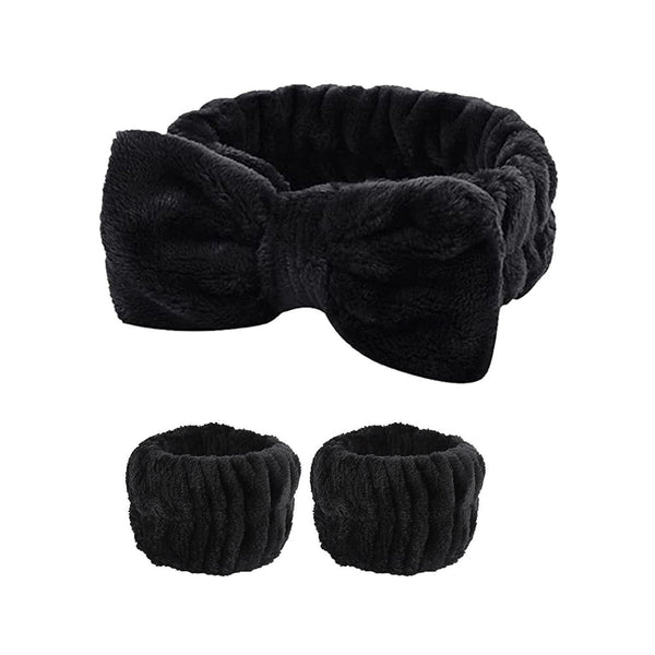 Wash Face Headband Waterproof Wrist Strap Set Butterfly Bow Simple 3 Piece Other Shower & Bath Accessories