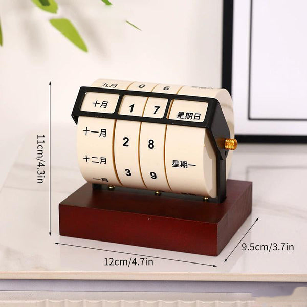 Creative Desk Calendar With Rotating Perpetual Cute Desktop Decor Calendars (Current)
