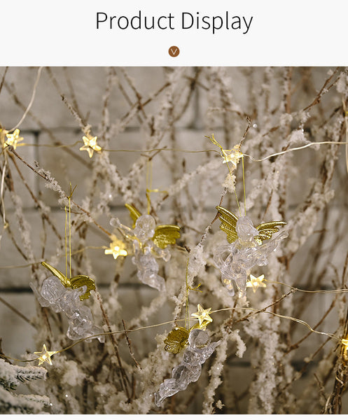 Christmas Decorative Transparent Angel Ornament Creative New Style Small Hanging Decoration Tree Seasonal Decorations