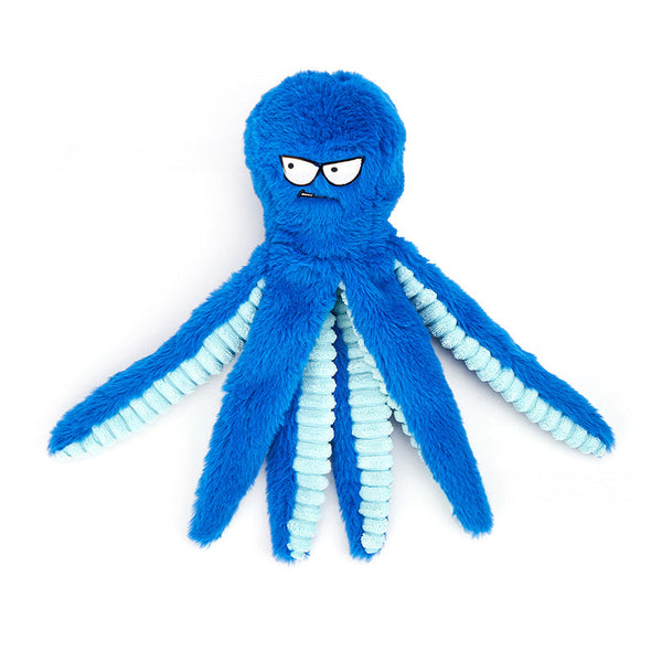 Octopus Shaped Indestructible Plush Dog Toy Squeaky & Bite Resistant Pet Supplies Dog Toys