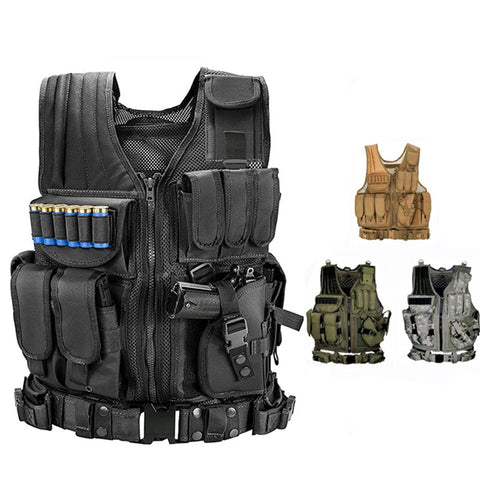 Tactical Vest Military Combat Army Armor Molle Airsoft Plate Carrier Swat Outdoor Fishing Cs Training Vests