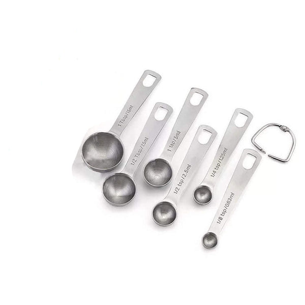 Set Of Stainless Steel Measuring Spoons Kitchen Tools Measuring Cups Jugs & Spoons
