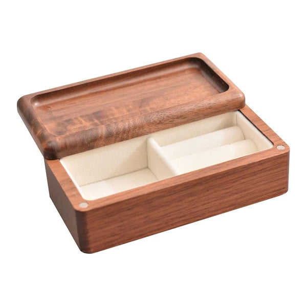 Simple Multi Grid Solid Wood Jewelry Box Earrings Necklaces Rings Storage Wooden Jewellery Boxes