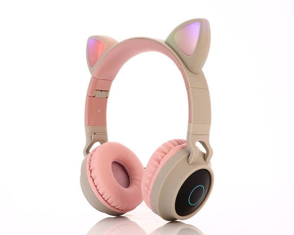 Cute Led Wireless Bluetooth 5.0 Kids Headset Headphones