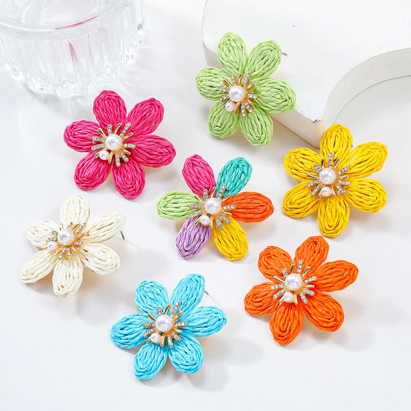 Veile Studios Women Ladies Party Accessories Flower Fashion Jewellery Earrings