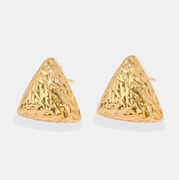 Gold Plated Geometric Stud Earrings