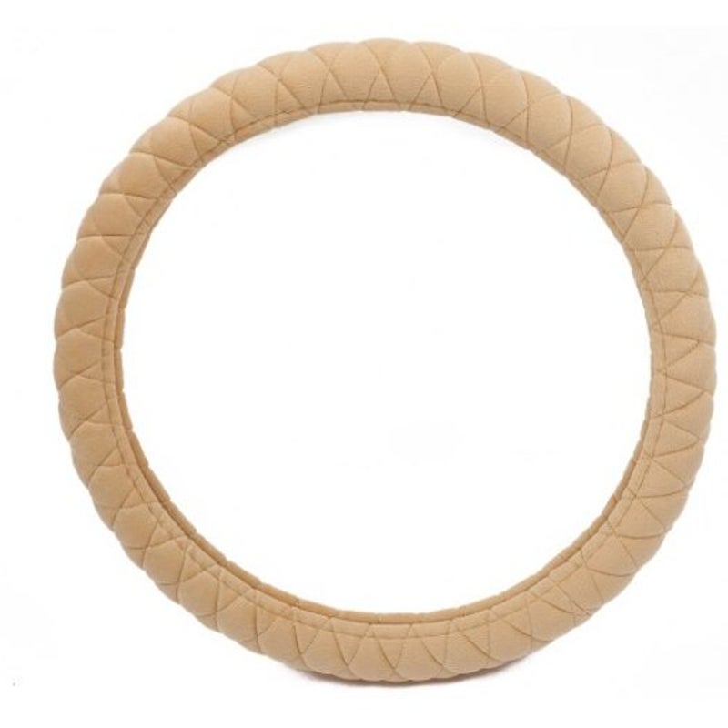 38Cm Car Plush Steering Wheel Cover Beige Hub Caps & Wheel Covers