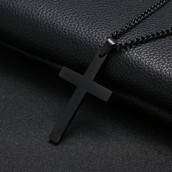 Veile Studios Classic Cross Necklace Men's Pendant Fashion Stainless Steel Jewelry Accessories Necklaces & Pendants