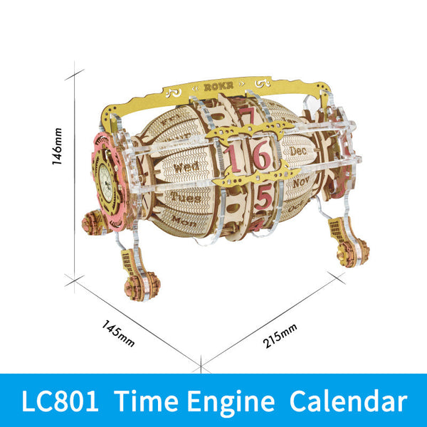 Rokr Time Engine Calendar 3D Wooden Puzzle Model Toys For Children Kids Lc801 Puzzles