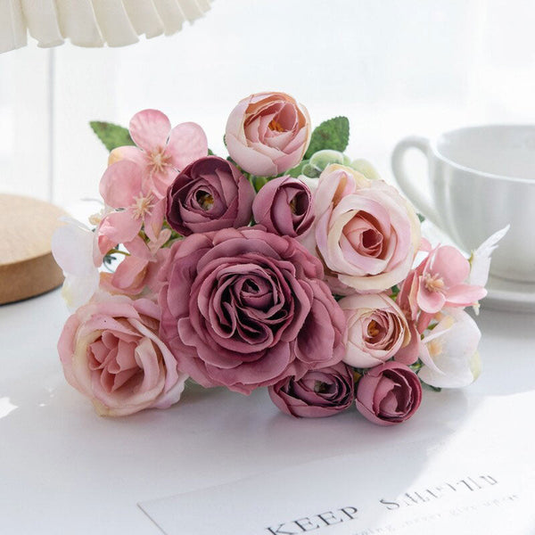 High Quality Silk Roses: For Home Bedroom Weddings (Wreaths Arch Decor) Outdoor Yards Diy Gifts. Artificial Plants