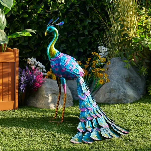 Pea Statue Sculpture Handmade Crafts Ornament Animal Figurine Standing Posture Collectible Garden Sculptures & Figurines