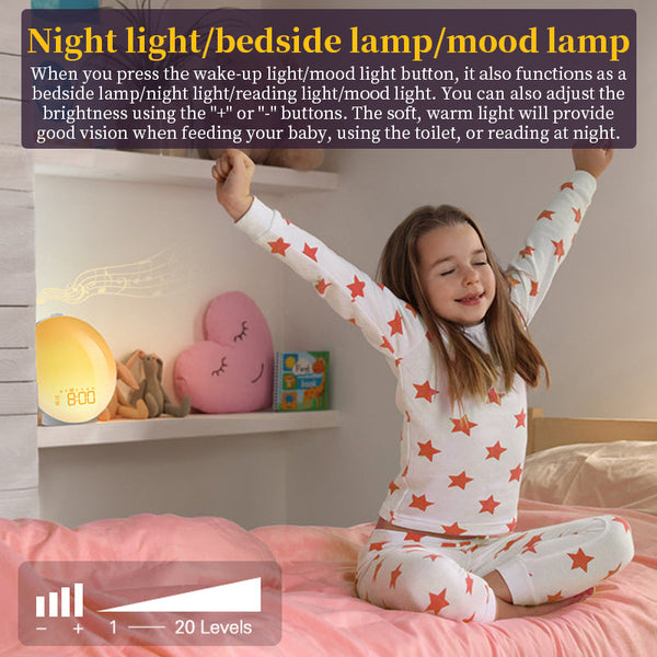 Sunrise Simulation Alarm Clock Wake Up Light With Fm Radio Night Alarm Clocks & Clock Radios
