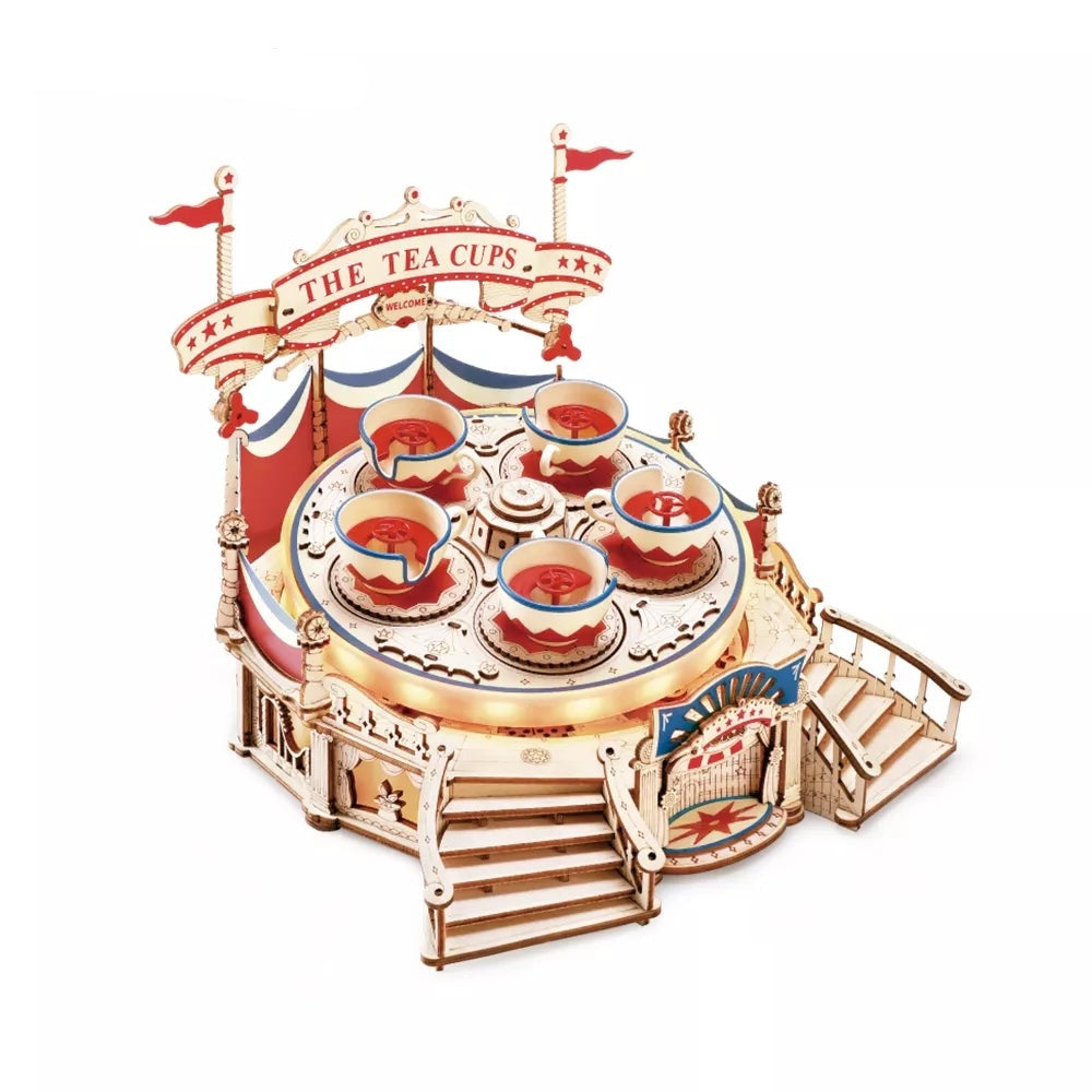 Rokr Tilt A Whirl The Tea Cup Amusement Park Series Building Toy Birthday Puzzles