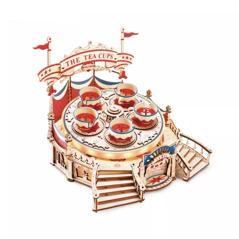 Rokr Tilt A Whirl The Tea Cup Amusement Park Series Building Toy Birthday Puzzles