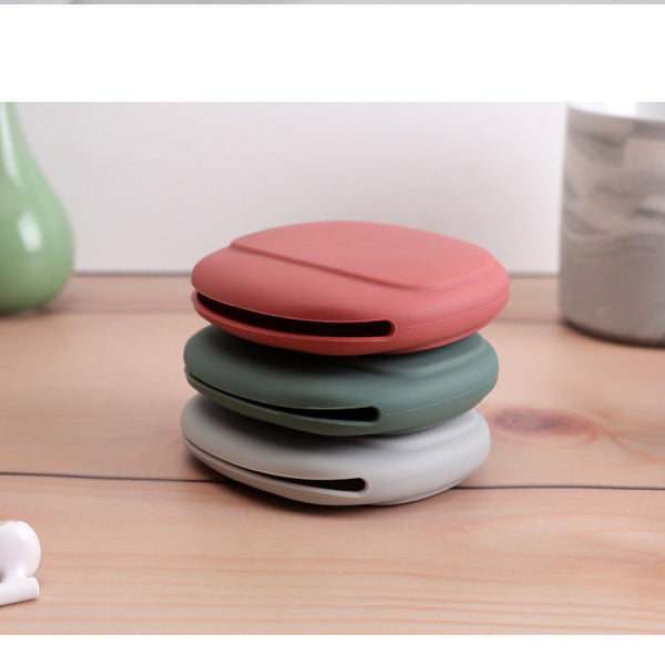 Silicone Earphone Data Cable Bag Storage Case Earbud Cases