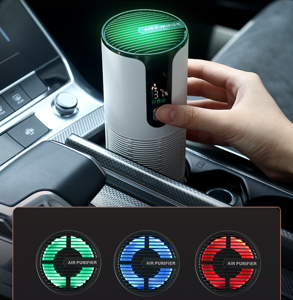 Intelligent Car Air Purifier For Formaldehyde And Smoke Removal Uvc Negative Ion Usb Car Disinfectant Air Purifiers