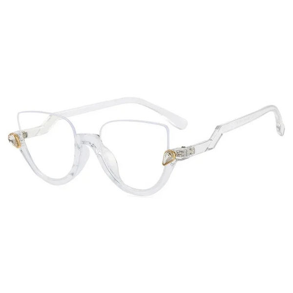 Transparent Cat Eye Prescription Glasses Frame Women Men Eyewear Optical Spectacle Diamond Clear Lens Eyeglasses Eyeglass Frames